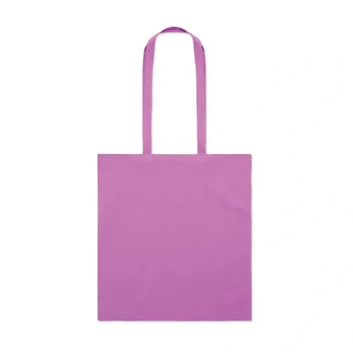 Bolsa de compra de algodón con asas largas ref MO9846 - Side Violeta