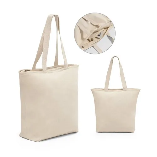 Bolsa de algodón con cremallera y bolsillo interior ref 92926 - 00