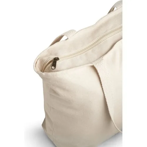 Bolsa de algodón con cremallera y bolsillo interior ref 92926 - Natural Claro 02