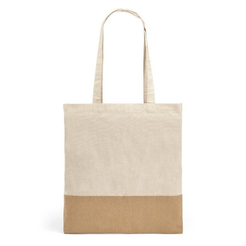 Bolsa de algodón con detalle de yute ref 92882