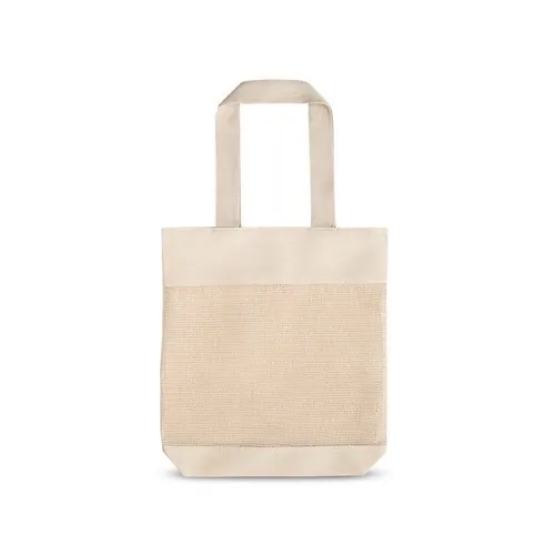 Bolsa de algodón con malla ideal para compras ref 92927 - Natural Claro 01