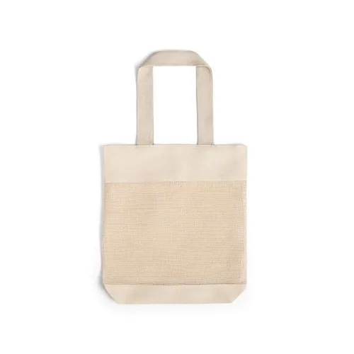 Bolsa de algodón con malla ideal para compras ref 92927 - Natural Claro 02