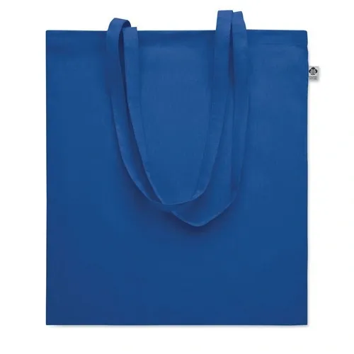 Bolsa de compra de algodón orgánico con asas largas ref MO6711 - Azul Royal