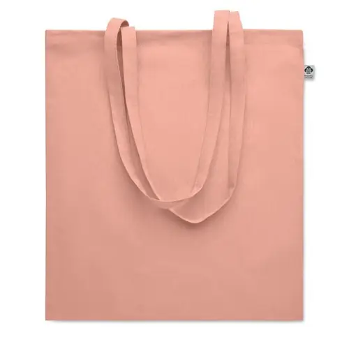 Bolsa de compra de algodón orgánico con asas largas ref MO6711 - Naranja