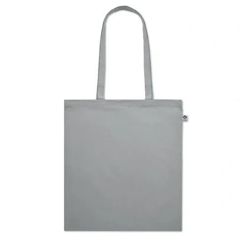 Bolsa de compra de algodón orgánico con asas largas ref MO6711 - Open Gris