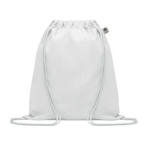 Bolsa de cuerdas de algodón orgánico ligera ref MO6355 - Blanco