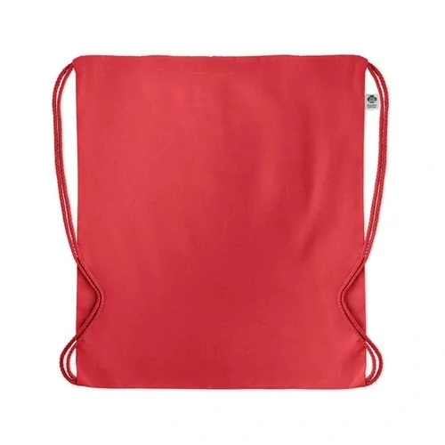 Bolsa de cuerdas de algodón orgánico ligera ref MO6355 - Side Rojo