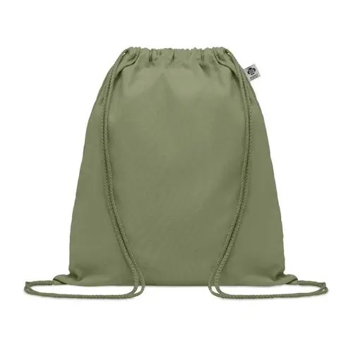 Bolsa de cuerdas de algodón orgánico ligera ref MO6355 - Verde