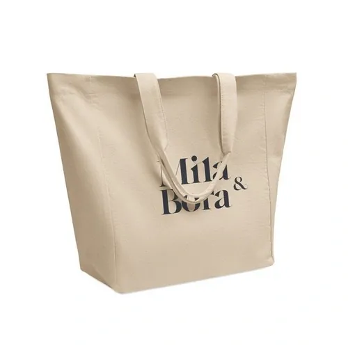 Bolsa de algodón puri personalizable para tus compras ref MO2790 - Beig Printed
