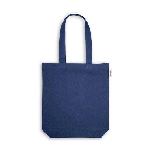 Bolsa de algodón reciclado con asas largas ref 92326 - Azul 01