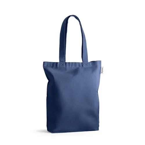 Bolsa de algodón reciclado con asas largas ref 92326 - Azul