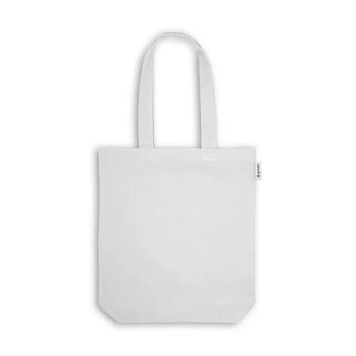 Bolsa de algodón reciclado con asas largas ref 92326 - Blanco 01