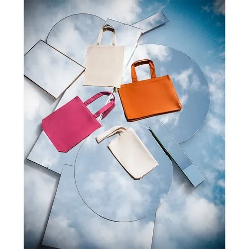 Bolsa de algodón reciclado con asas largas ref 92326 - Principal