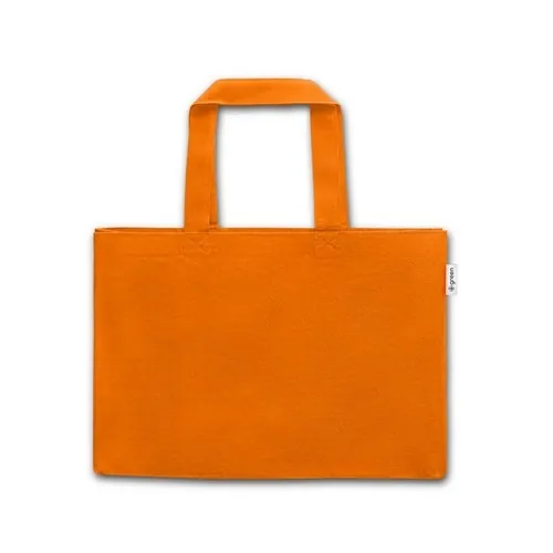 Bolsa de algodón reciclado con asas largas ref 92327 - Naranja 01