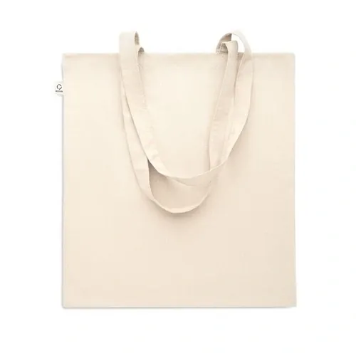 Bolsa de compra de algodón reciclado con asas largas ref MO2301 - Open Beig