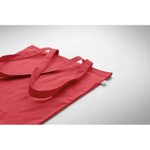 Bolsa de compra de algodón reciclado con asas largas ref MO2302 - Item Detail Picture Rojo