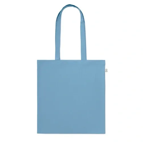 Bolsa de compra de algodón reciclado con asas largas ref MO2302 - Side Petroleo