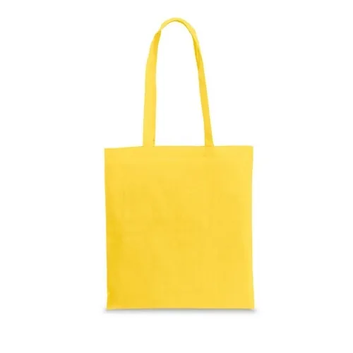 Bolsa de algodón reciclado sin teñir y asas largas ref 92084 - Amarillo