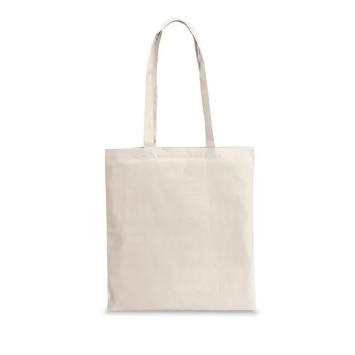 Bolsa de algodón reciclado sin teñir y asas largas ref 92084 - Natural Claro