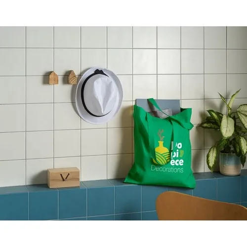 Bolsa de algodón reciclado sin teñir y asas largas ref 92084 - Principal