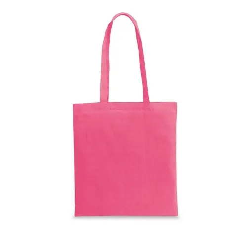Bolsa de algodón reciclado sin teñir y asas largas ref 92084 - Rosa