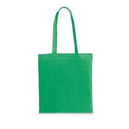 Bolsa de algodón reciclado sin teñir y asas largas ref 92084 - Verde