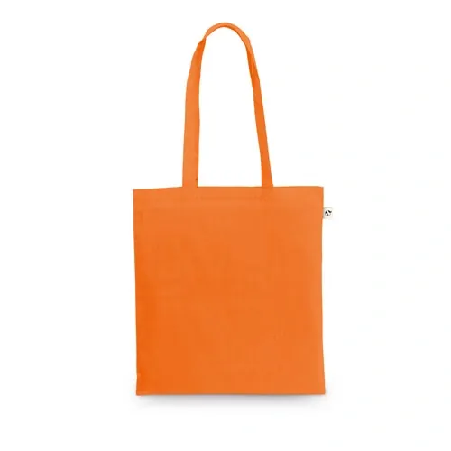 Bolsa de algodón reciclado sin teñir y ecológica ref 92323 - Naranja
