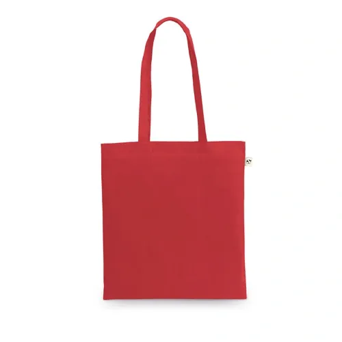 Bolsa de algodón reciclado sin teñir y ecológica ref 92323 - Rojo