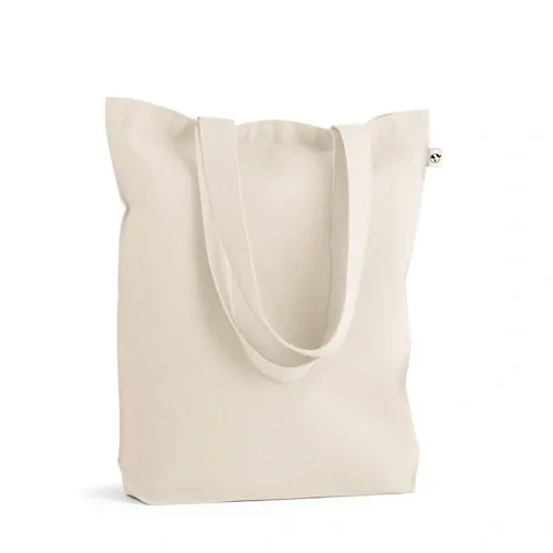 Bolsa de algodón reciclado sin teñir y ecológica ref 92397 - Natural Claro 02