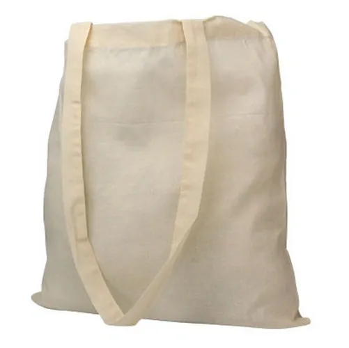 Bolsa de algodón resistente con asas largas ref CA28 - Natural