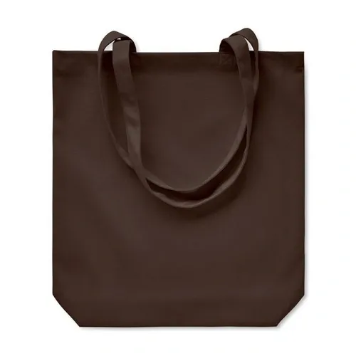 Bolsa de la compra de canvas con asas largas ref MO6442 - Chocolate Back