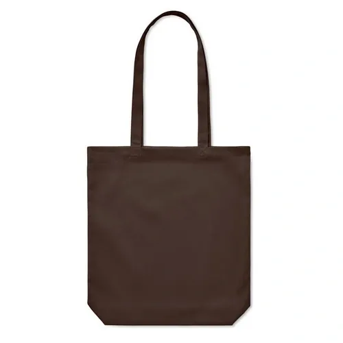 Bolsa de la compra de canvas con asas largas ref MO6442 - Chocolate Side