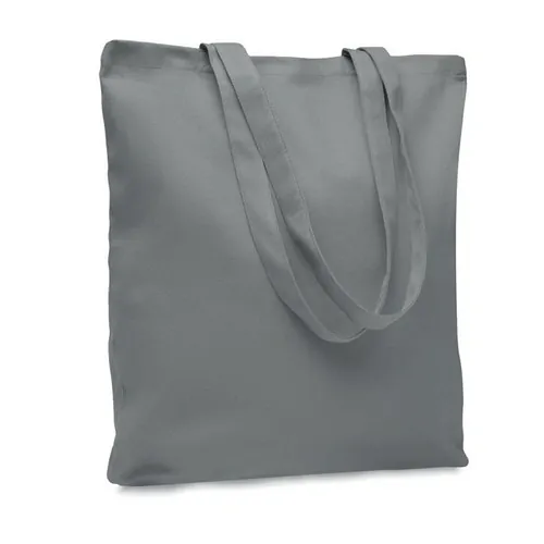 Bolsa de la compra de canvas con asas largas ref MO6442 - Front Gris