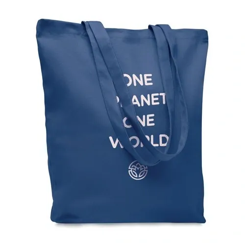Bolsa de la compra de canvas con asas largas ref MO6442 - Printed Azul