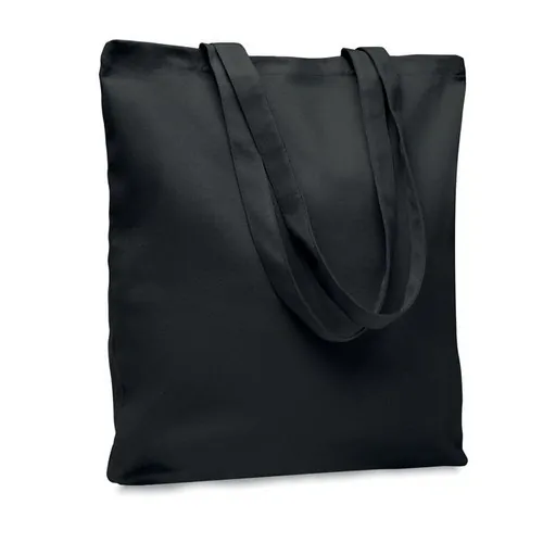 Bolsa de la compra de canvas con asas largas ref MO6442 - Side Negro