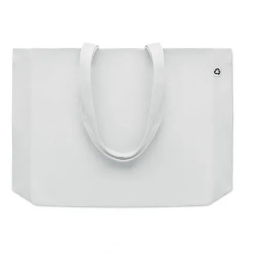 Bolsa de compra reciclada con asas largas ref MO6380 - Side Blanco