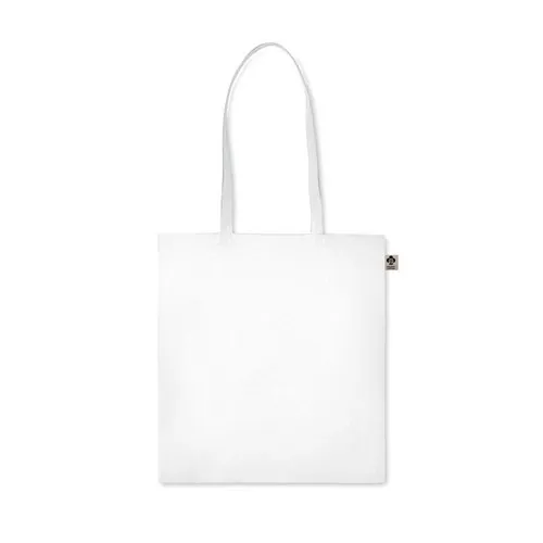 Bolsa de compra de algodón orgánico con asas largas ref MO6189 - Back Blanco