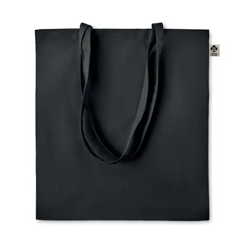 Bolsa de compra de algodón orgánico con asas largas ref MO6189 - Negro