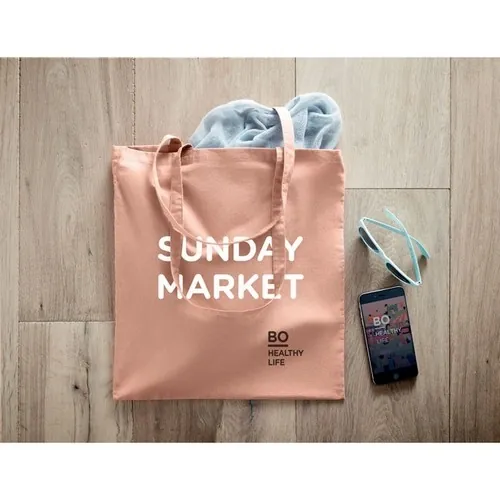 Bolsa de compra de algodón orgánico con asas largas ref MO6189 - Printed Naranja