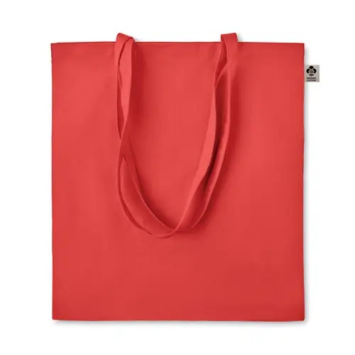 Bolsa de compra de algodón orgánico con asas largas ref MO6189 - Rojo