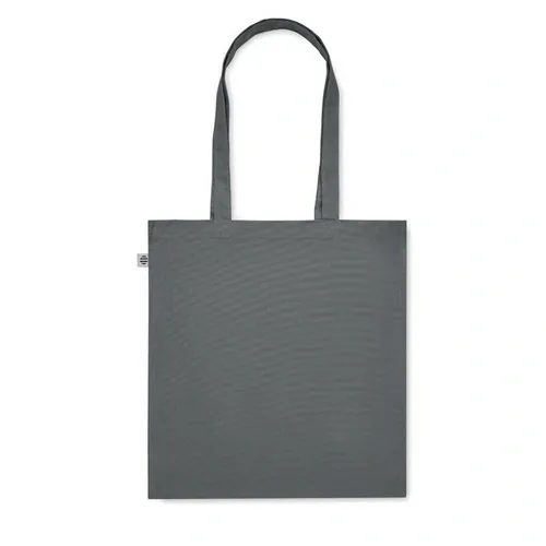 Bolsa de compra de algodón orgánico con asas largas ref MO2197 - 7 Gris Piedra