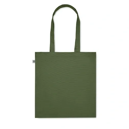 Bolsa de compra de algodón orgánico con asas largas ref MO2197 - 7 Verde