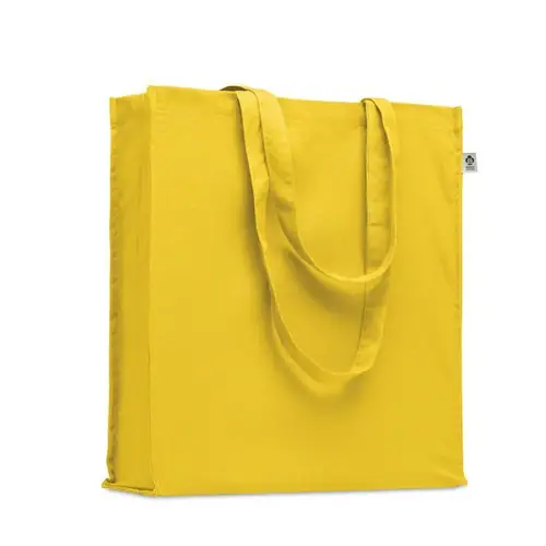 Bolsa de compra de algodón orgánico con asas largas ref MO2197 - Amarillo