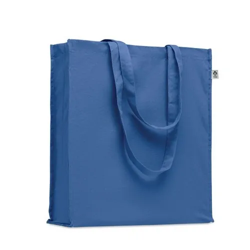 Bolsa de compra de algodón orgánico con asas largas ref MO2197 - Azul Royal