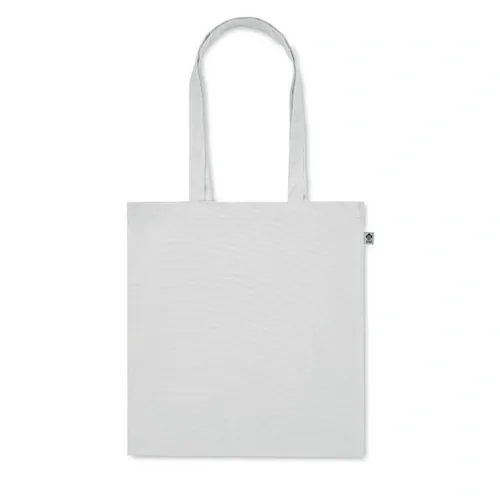 Bolsa de compra de algodón orgánico con asas largas ref MO2197 - Back Blanco