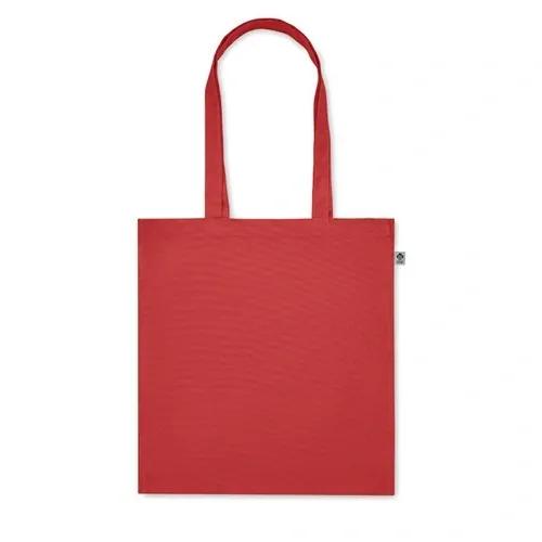 Bolsa de compra de algodón orgánico con asas largas ref MO2197 - Back Rojo