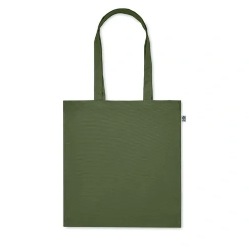 Bolsa de compra de algodón orgánico con asas largas ref MO2197 - Back Verde