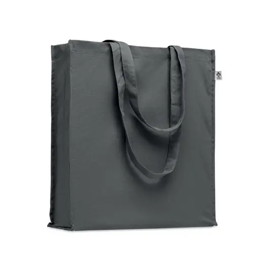 Bolsa de compra de algodón orgánico con asas largas ref MO2197 - Gris Piedra