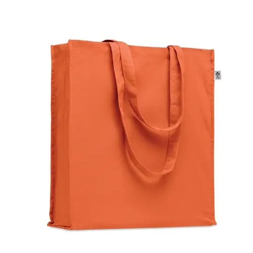 Bolsa de compra de algodón orgánico con asas largas ref MO2197 - Naranja