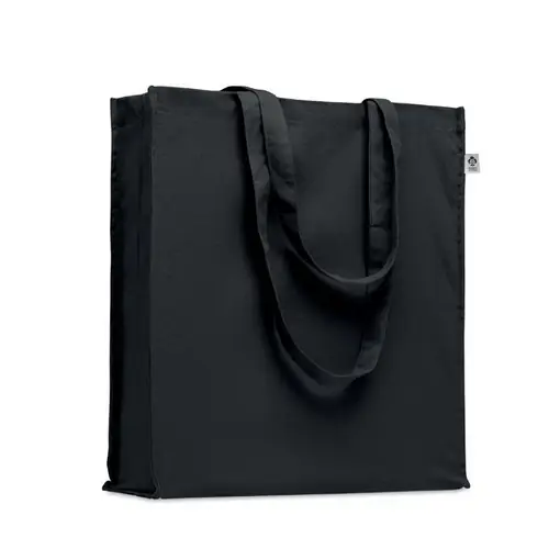 Bolsa de compra de algodón orgánico con asas largas ref MO2197 - Negro